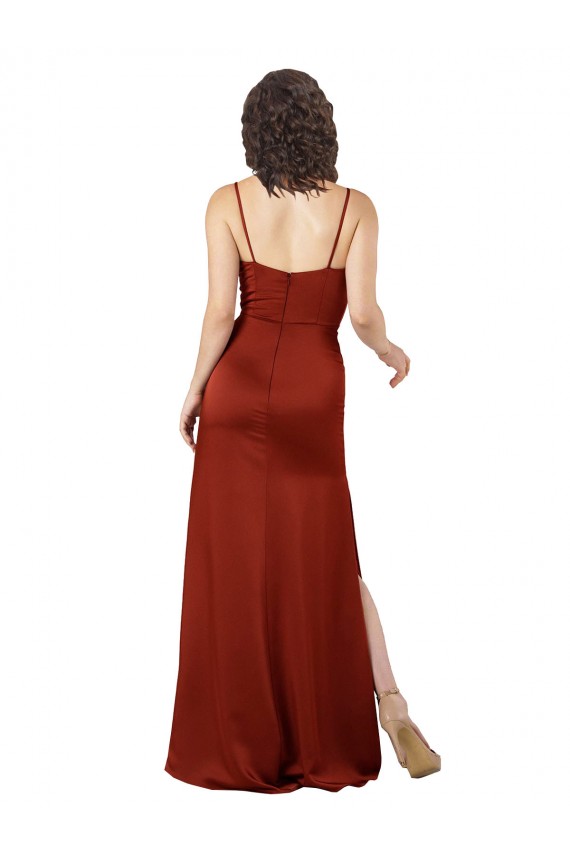 Sleeveless Red Low Back A-Line Spaghetti Straps Formal Evening Gown / Prom Dress / Bridesmaid Dress Mississauga