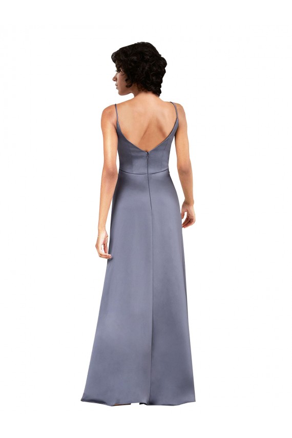 Sleeveless Black Column V-Neck Formal Evening Gown / Prom Dress / Bridesmaid Dress Mississauga
