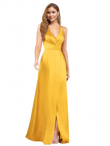 Sleeveless Open Back A-Line V-Neck Formal Dress / Bridesmaid Dress Mississauga