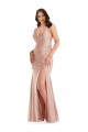 Sleeveless Dusty Pink Mermaid V-Neck Formal Plus Size Evening Gown / Prom Dress / Bridesmaid Dress Mississauga