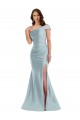 Sleeveless Light Sky Blue Mermaid One Shoulder Formal Evening Gown / Prom Dress / Bridesmaid Dress Mississauga
