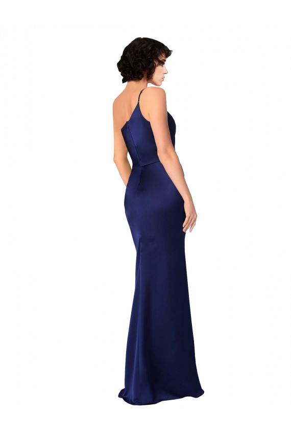 Sleeveless Sapphire A-Line One Shoulder Black Tie Evening Gown / Prom Dress / Bridesmaid Dress Mississauga