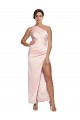 Sleeveless Pink Low Back A-Line One Shoulder Semi Formal Evening Dress / Prom Dress / Bridesmaid Dress Mississauga