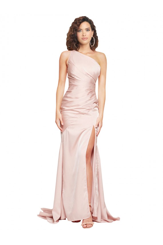 Sleeveless Pink Sheath One Shoulder Black Tie Evening Dress / Prom Dress / Bridesmaid Dress Mississauga