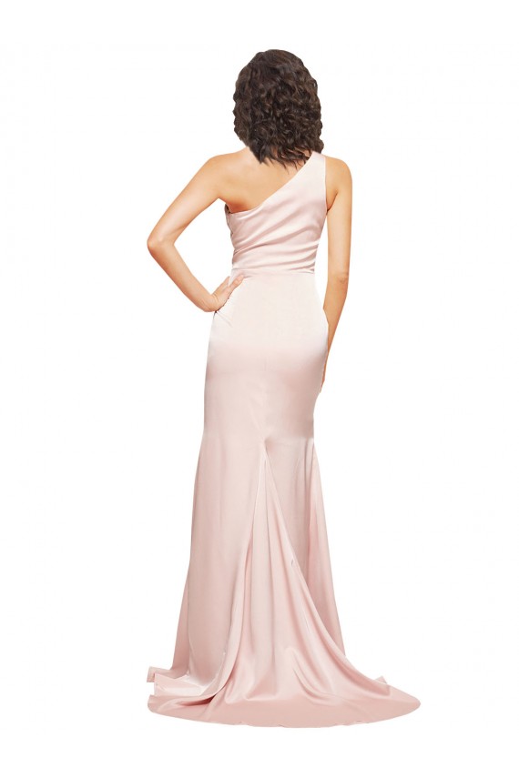 Sleeveless Pink Sheath One Shoulder Black Tie Evening Dress / Prom Dress / Bridesmaid Dress Mississauga