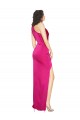 Sleeveless Fuchsia Sheath Silk like Satin One Shoulder Formal Evening Gown / Prom Dress / Bridesmaid Dress Mississauga