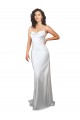 Sleeveless White Criss Cross Open Back Sheath Cowl Neck Beach Wedding Dresses Mississauga