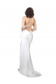 Sleeveless White Criss Cross Open Back Sheath Cowl Neck Beach Wedding Dresses Mississauga