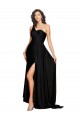 Sleeveless Black A-Line One Shoulder Black Tie Evening Gown / Prom Dress / Bridesmaid Dress Mississauga