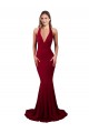 Sleeveless Burgundy Open Back Mermaid Halter Neck Formal Evening Gown / Prom Dress / Bridesmaid Dress Mississauga
