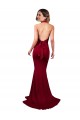 Sleeveless Burgundy Open Back Mermaid Halter Neck Formal Evening Gown / Prom Dress / Bridesmaid Dress Mississauga