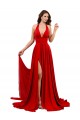 Sleeveless Red Criss Cross Open Back A-Line Halter Neck Formal Evening Gown / Prom Dress / Bridesmaid Dress Mississauga