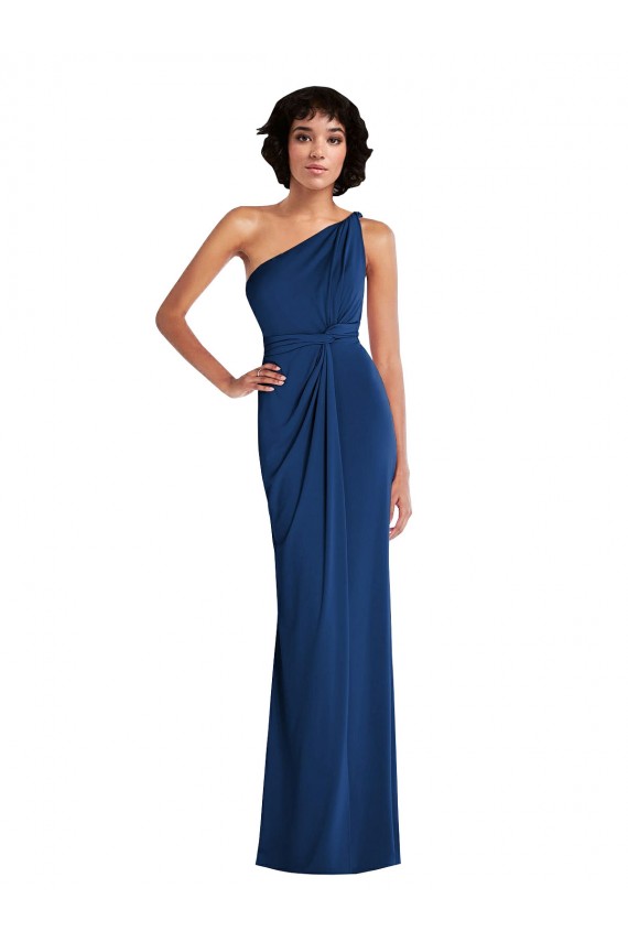 Sleeveless Royal Blue Sheath One Shoulder Semi Formal Evening Dress / Prom Dress / Bridesmaid Dress Mississauga