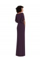 Split Sleeves Grape Sheath V-Neck Formal Evening Gown / Prom Dress / Bridesmaid Dress Mississauga
