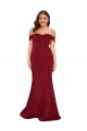 Sleeveless Burgundy Mermaid Off the Shoulder Formal Plus Size Evening Gown / Prom Dress / Bridesmaid Dress Mississauga