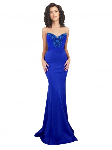 Sleeveless Royal Blue Low Back Mermaid Sweetheart Formal Evening Gown / Prom Dress / Bridesmaid Dress Mississauga
