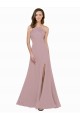 Sleeveless Dusty Pink Keyhole Back A-Line Jewel Neck Prom Dress / Bridesmaid Dress Mississauga