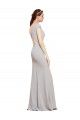 Sleeveless Dark Navy Open Back A-Line Boat Neck Formal Evening Gown / Prom Dress / Bridesmaid Dress Mississauga