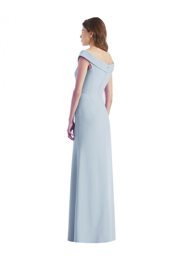 Sleeveless Light Sky Blue A-Line Off the Shoulder Black Tie Evening Gown / Bridesmaid Dress Mississauga