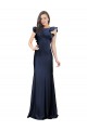 Sleeveless Dark Navy Keyhole Back Mermaid Bateau Neck Prom Dress / Bridesmaid Dress Mississauga