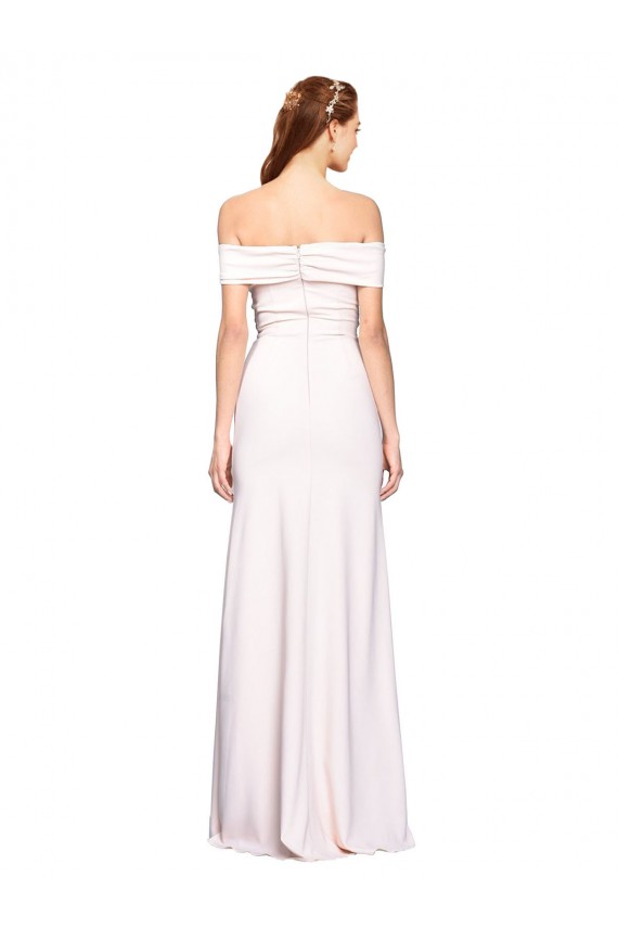 Sleeveless White Mermaid Off the Shoulder Formal Dress / Bridesmaid Dress Mississauga