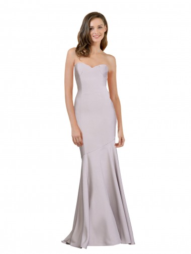 Sleeveless Arctic Lilac Mermaid Strapless Prom Dress / Bridesmaid Dress Mississauga