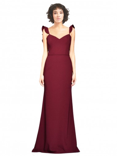 Sleeveless Burgundy Mermaid Strapless Prom Dress / Bridesmaid Dress Mississauga