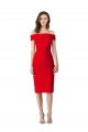 Sleeveless Red Sheath Off the Shoulder Formal Evening Gown / Prom Dress / Bridesmaid Dress Mississauga