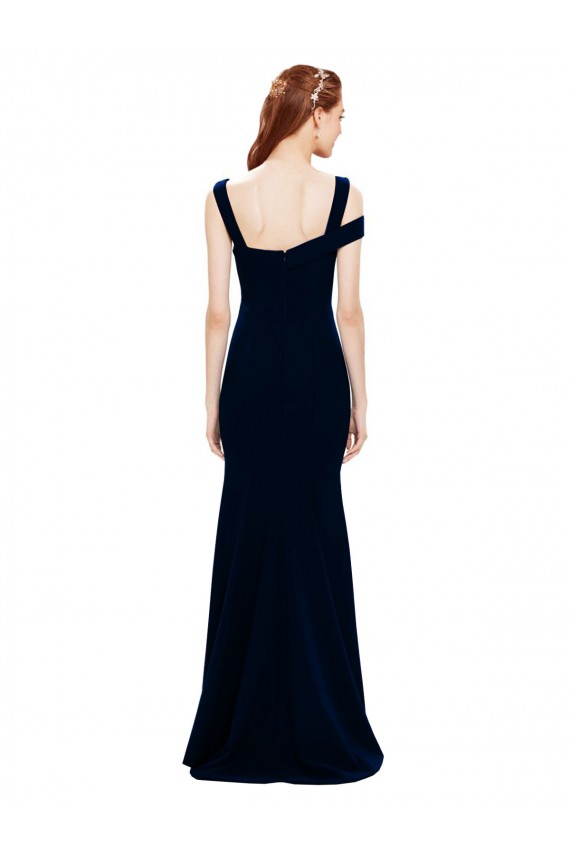 Sleeveless Dark Navy Mermaid Off the Shoulder Formal Evening Gown / Prom Dress / Bridesmaid Dress Mississauga