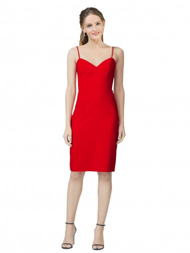 Sleeveless Red Sheath Sweetheart Formal Evening Gown / Prom Dress / Bridesmaid Dress Mississauga