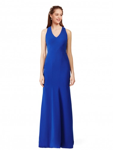 Sleeveless Royal Blue Mermaid V-Neck Formal Evening Gown / Prom Dress / Bridesmaid Dress Mississauga