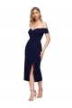 Sleeveless Dark Navy Mermaid Stretch Crepe Off the Shoulder Formal Evening Gown / Prom Dress / Bridesmaid Dress Mississauga