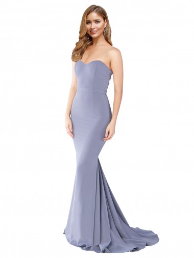 Sleeveless Smoke Blue Low Back Mermaid Sweetheart Formal Evening Gown / Prom Dress / Bridesmaid Dress Mississauga