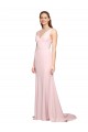 Sleeveless Pink V-Back A-Line V-Neck Black Tie Evening Dress / Prom Dress / Bridesmaid Dress Mississauga