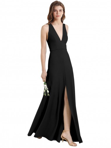 Sleeveless Black Sheath Halter Neck Formal Evening Gown / Prom Dress / Bridesmaid Dress Mississauga