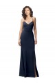 Sleeveless Dark Navy Criss Cross Back Sheath Spaghetti Straps Formal Evening Gown / Prom Dress / Bridesmaid Dress Mississauga