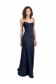 Sleeveless Dark Navy Low Back Sheath High Neck Formal Dress / Bridesmaid Dress Mississauga
