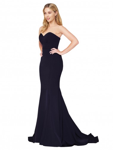Sleeveless Dark Navy Mermaid Sweetheart Formal Evening Gown / Prom Dress / Bridesmaid Dress Mississauga