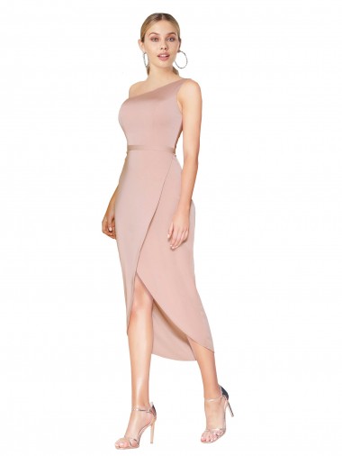 Sleeveless Mauve Mermaid One Shoulder Formal Dress / Bridesmaid Dress Mississauga