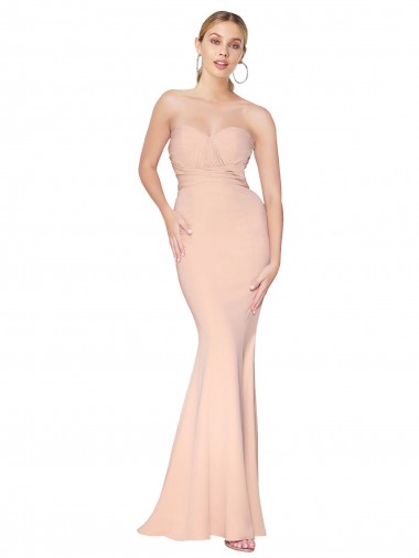 Sleeveless Nude Mermaid Sweetheart Formal Dress / Bridesmaid Dress Mississauga