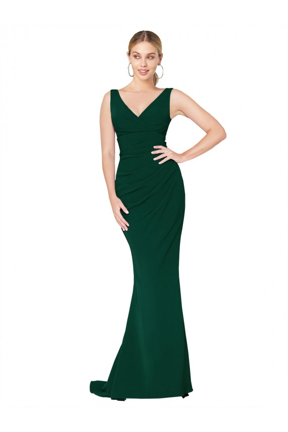 Sleeveless Midnight Green Mermaid V-Neck Formal Evening Gown / Prom Dress / Bridesmaid Dress Mississauga