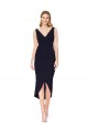 Sleeveless Dark Navy Mermaid V-Neck High Low Evening Gown / Prom Dress / Bridesmaid Dress Mississauga