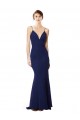 Sleeveless Navy Blue Open Back Mermaid Spaghetti Straps Formal Dress / Bridesmaid Dress Mississauga