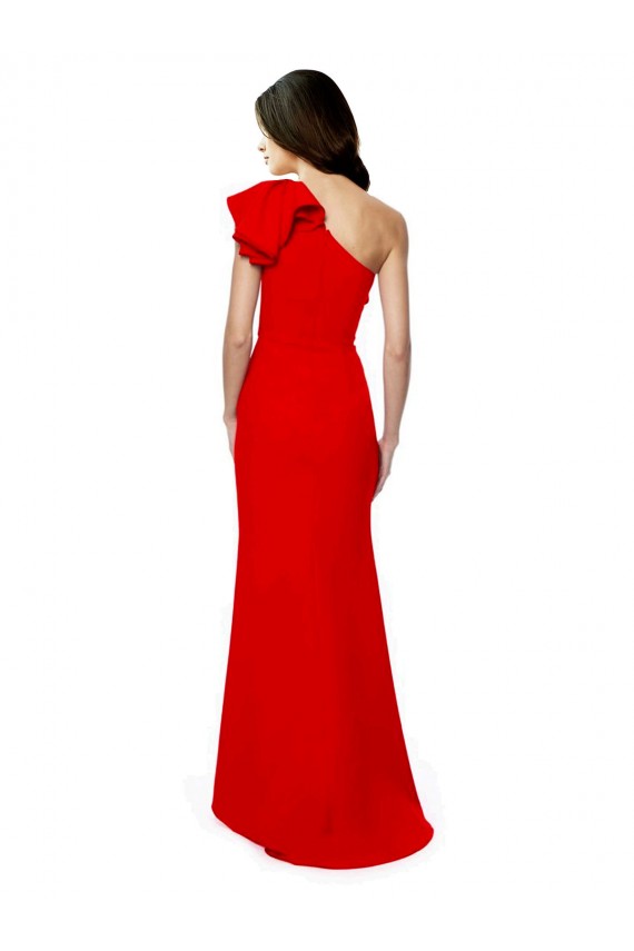Sleeveless Red Mermaid One Shoulder Formal Dress / Bridesmaid Dress Mississauga