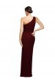 Sleeveless Burgundy Gold Sheath One Shoulder Black Tie Evening Gown / Prom Dress / Bridesmaid Dress Mississauga