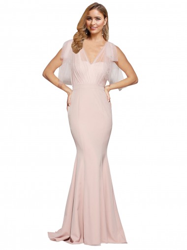 Sleeveless Mauve Low Back Sheath Sweetheart Formal Dress / Bridesmaid Dress Mississauga