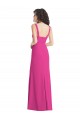 Sleeveless Fuchsia Low Back Trumpet Square Neck Semi Formal Evening Dress / Prom Dress / Bridesmaid Dress Mississauga
