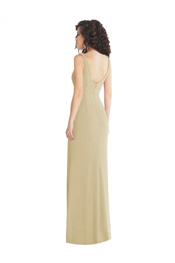 Sleeveless Champagne Low Back Trumpet Square Neck Formal Evening Gown / Prom Dress / Bridesmaid Dress Mississauga