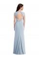 Cap Sleeves Light Sky Blue Open Back Trumpet Formal Evening Gown / Prom Dress / Bridesmaid Dress Mississauga