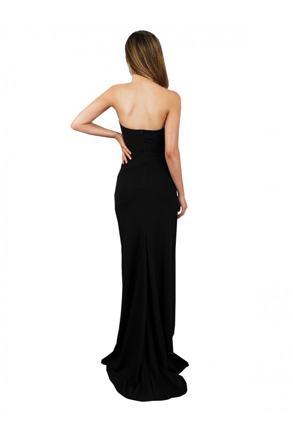Sleeveless Black Low Back Column Sweetheart Formal Evening Gown / Prom Dress / Bridesmaid Dress Mississauga